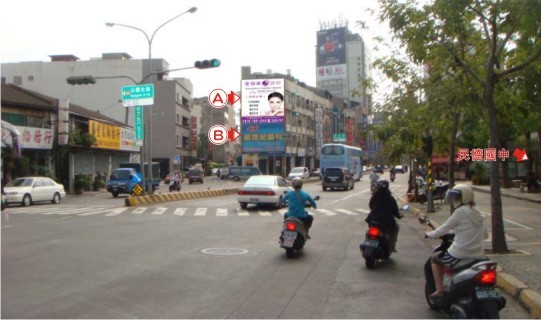 N-0587A壁面廣告牆-台南市西門路三段290號A面-民德國中對面往火車站、北門路商圈廣告看板